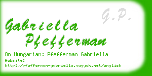 gabriella pfefferman business card